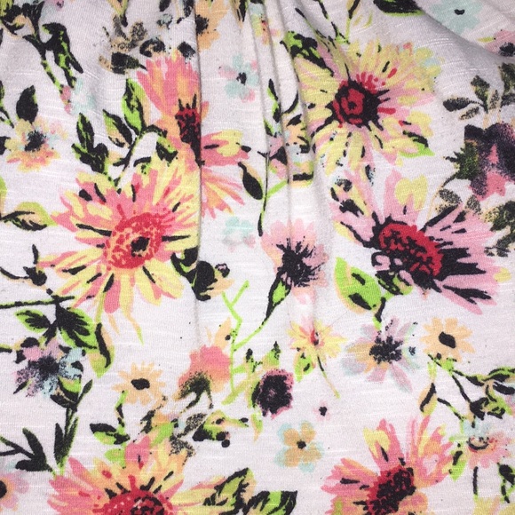 Floral print off the shoulder cropped tank top - Picture 3 of 3